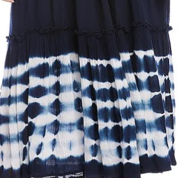 NWT KAREN KANE Short Sleeve Tie Dye  Tie Belt Ruffle Layered Dress Size Small - Picture 3 of 4